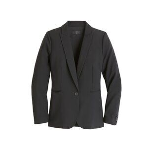 NWT JCrew Parke Blazer Jacket Womens 18 Black Italian Stretch Wool J5383 NEW